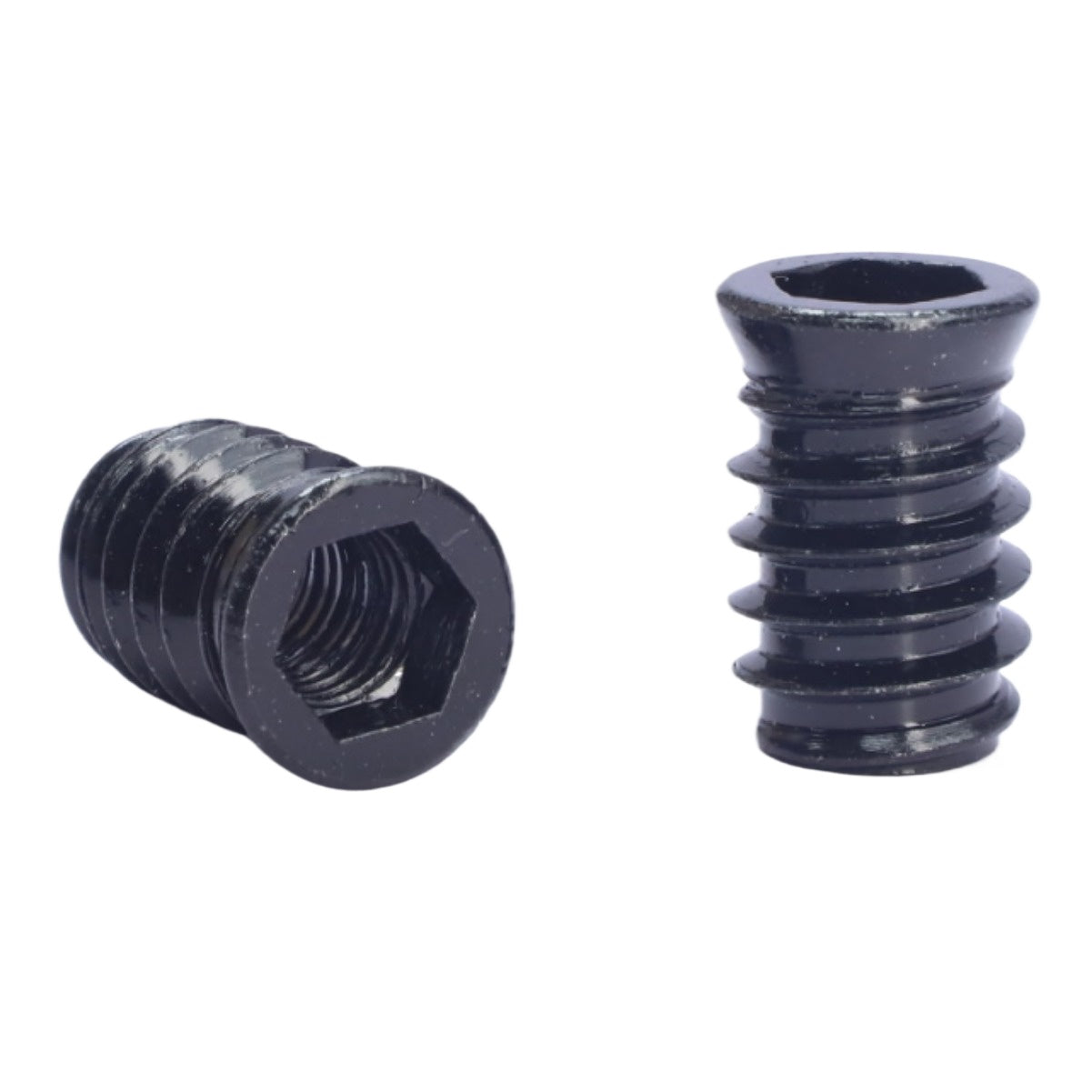 M6M8M10 Carbon steel blackened inner and outer teeth embedded nut countersunk head inner hexagon black nut with medium furniture nut for Furniture Assembly