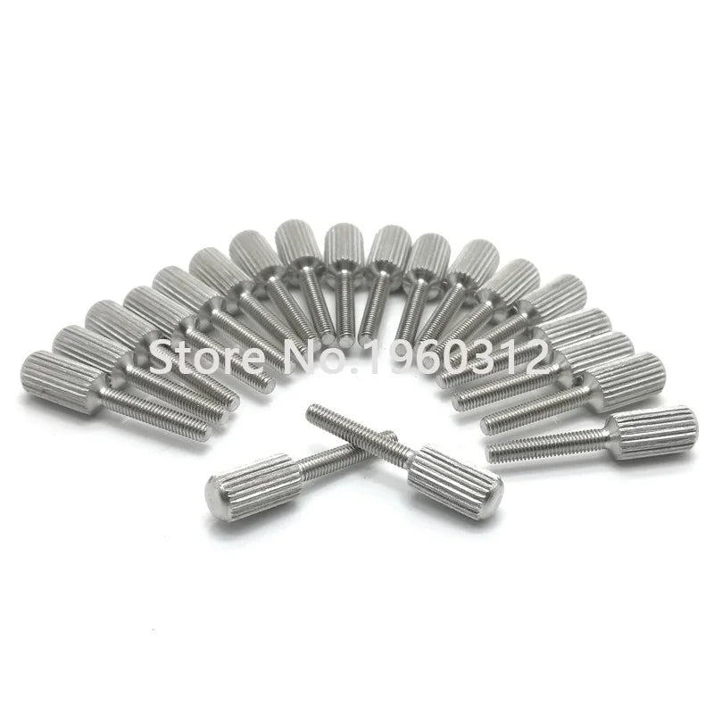 5pcs [M2 M2.5M3 M4 M5 M6] GB836 304 Stainless Steel Knurled Screws With Small Head Thumb Screw Hand Tighten Curtain Lock Screws