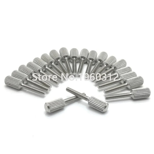 5pcs [M2 M2.5M3 M4 M5 M6] GB836 304 Stainless Steel Knurled Screws With Small Head Thumb Screw Hand Tighten Curtain Lock Screws