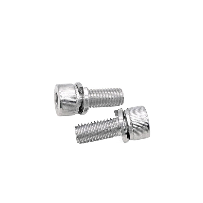 M5-0.8x16 100 PCS 304 Stainless Steel Socket Head Cap Sems Screw with Spring Lock Washer