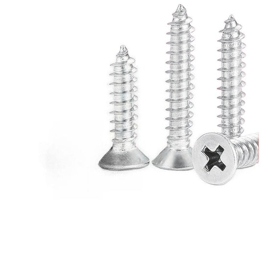 M1.2/M1.7/M2.3/M2.8 304 Stainless Steel Small Cross Countersunk Flat Head Self-Tapping Screws for Electronics & DIY Crafts