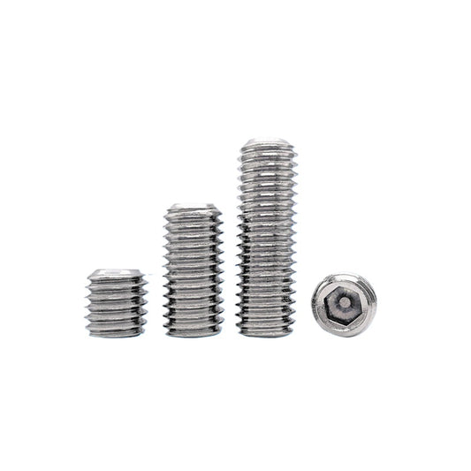 US Imperial UNC/UNF Set Screw Stainless Steel Hex Flat End Coarse Fine Thread Stop Fastener