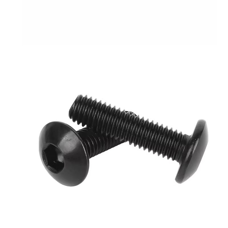 M3-M8 Black 304 Stainless Steel Screw Large Flat/Mushroom/Round Head Hex Socket Bolt