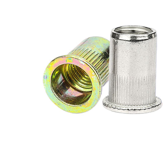 M3/M4/M5/M6 304 Stainless Steel Flat Head Vertical Riveting Nut Small Countersunk Head Riveting Nut for Metal & Furniture Assembly