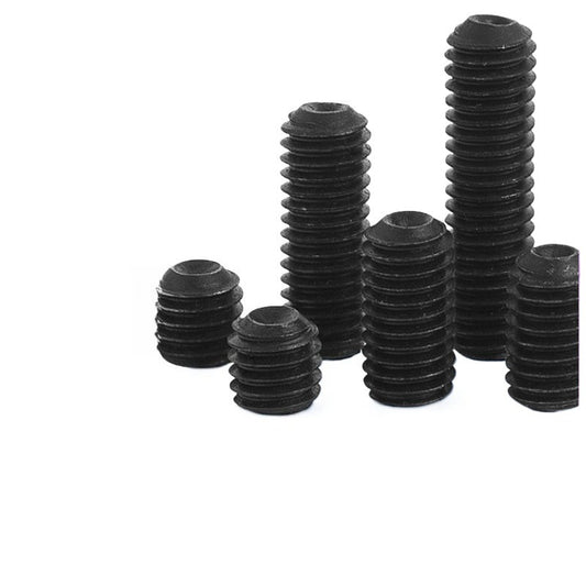 M2/M4/M5/M6 Grade 12.9 fine tooth black concave end inner hexagon machine rice screw fixed stop bolt top wire for Machinery Fixing & Positioning