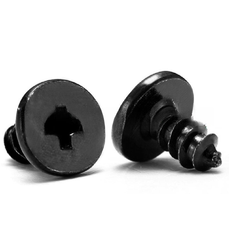 M1.7 M2.3 M3 Nickel-Plated and Black Hardened Large Flat Head Phillips Self-Tapping Screws for Electronics and Small Device Repair