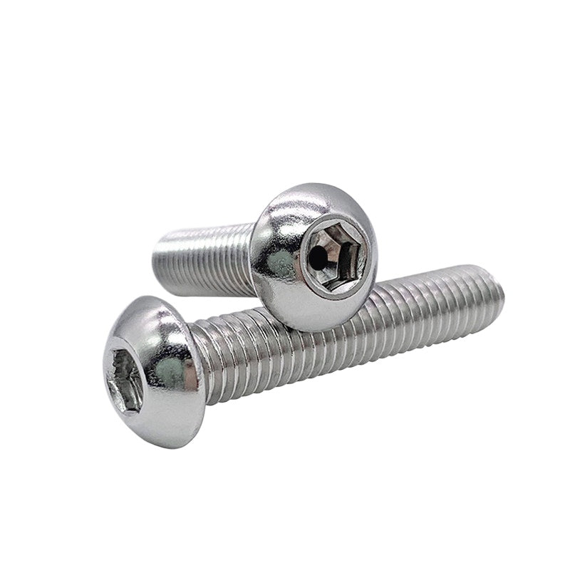 M2.5-M12 304/316 Stainless Steel Exhaust Screw Hex Socket Round Head Hollow Punching Vacuum Through Hole Threaded Screw