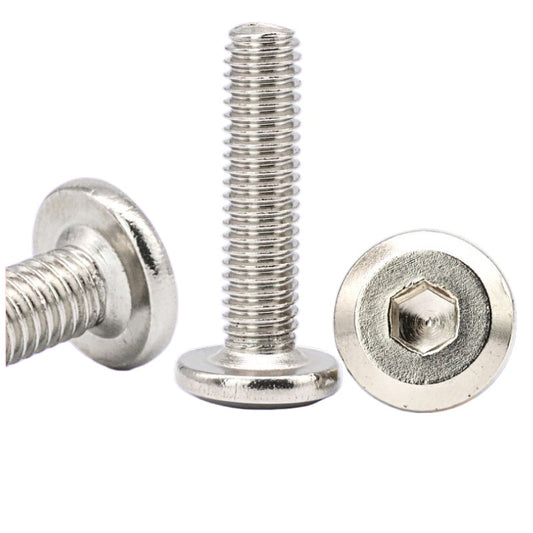 M5/M8/M10 304 stainless steel chamfered hexagonal screws furniture bolts large flat head round head bevel screws for Furniture Assembly