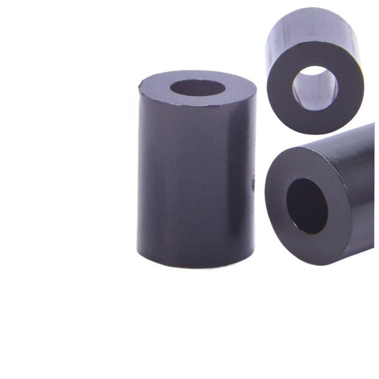 2/3/4/5/6MM Black ABS Plastic Isolation Column Round Hollow Isolation Column Casing Round Hole Through Spacer Column for Circuit Board Support & Electronic Assembly