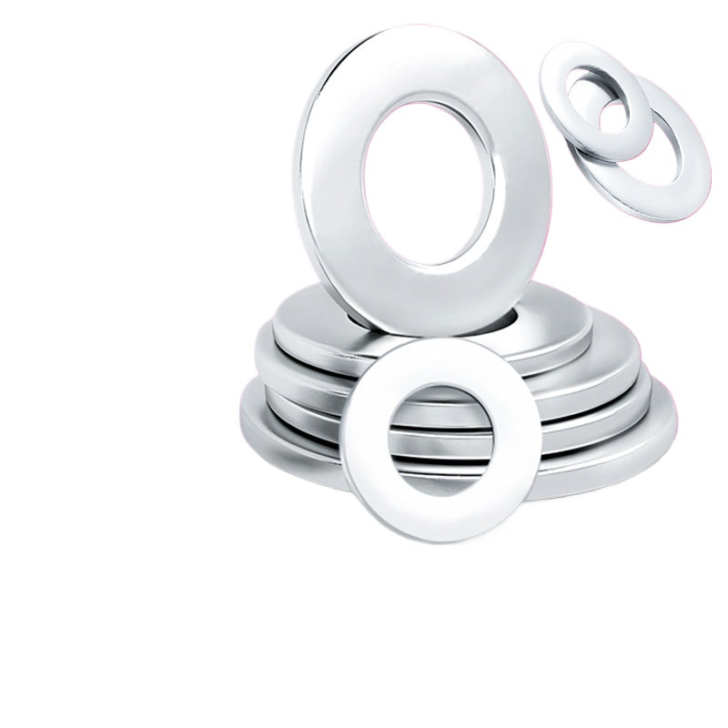 M6/M8/M10 4.8 Grade Galvanized Flat Washers Round Metal Gaskets for Machinery Assembly Furniture Installation