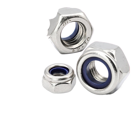 M4-M5-M8 304/201/Galvanized Nylon Lock Nuts Hex Self-Locking Stainless Steel Fasteners