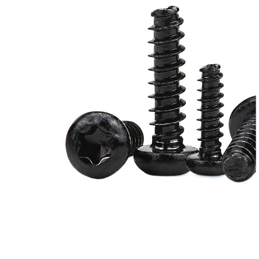 M3x10 304 stainless steel galvanized black plum blossom round head flat tail self-tapping screw PB screw black flower screw for Plastic & Metal Installation