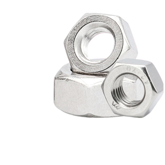 M2 M3 M4 M5 M6 M8 M10 304 Stainless Steel Hexagon Nuts Galvanized External Hex Lock Nuts Screw Caps for Industrial Hardware Mechanical Assembly DIY Fastening