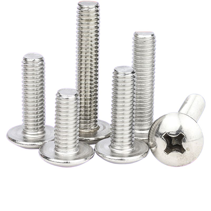 M6/M8 304 stainless steel cross large flat head screw cross slot machine screw mushroom head umbrella head machine tooth screw  for Furniture & Hardware