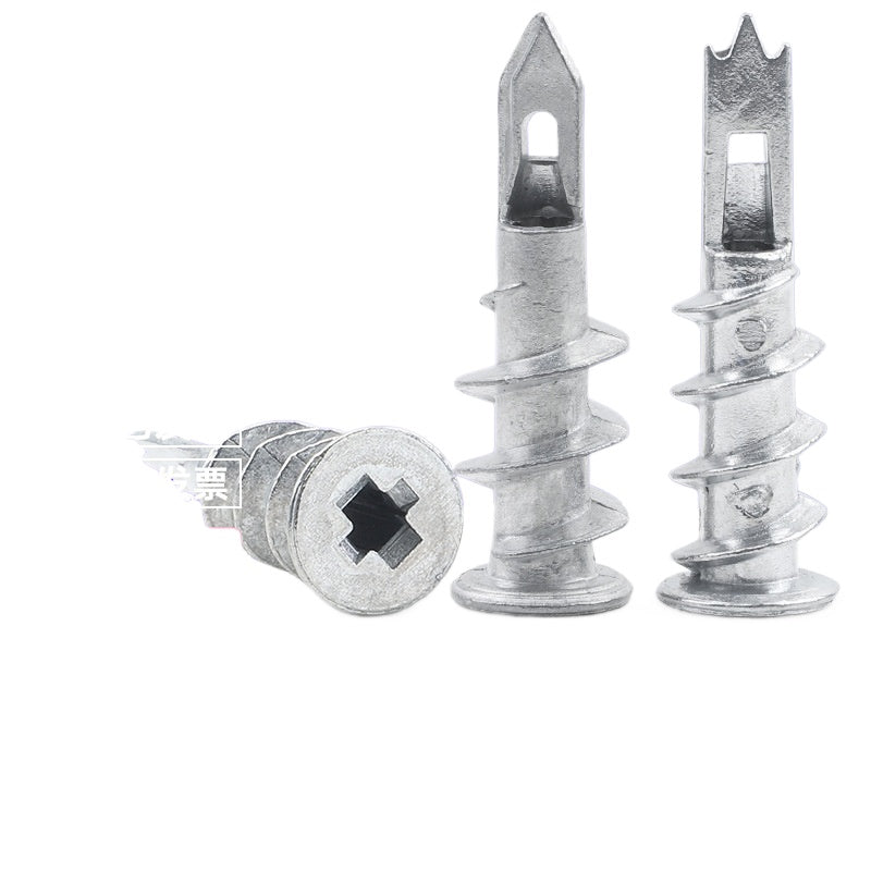 non-punching fast spiral gecko nail 13 Zinc alloy screw-in gypsum board expansion screw triangular crown expansion plug for Home & Wall Mounting