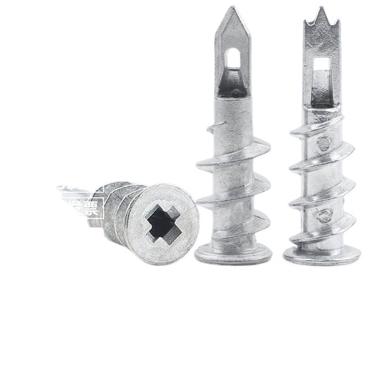 non-punching fast spiral gecko nail 13 Zinc alloy screw-in gypsum board expansion screw triangular crown expansion plug for Home & Wall Mounting