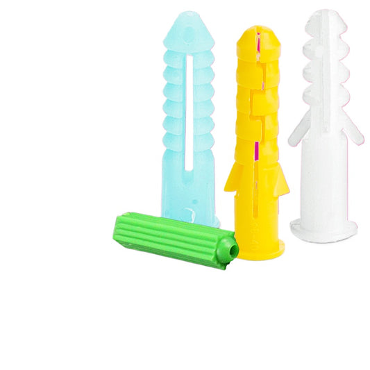 M6/M8 Plastic Expansion Tubes Yellow/White/Green Nylon Rubber Plugs for Wall Mounting Home Renovation