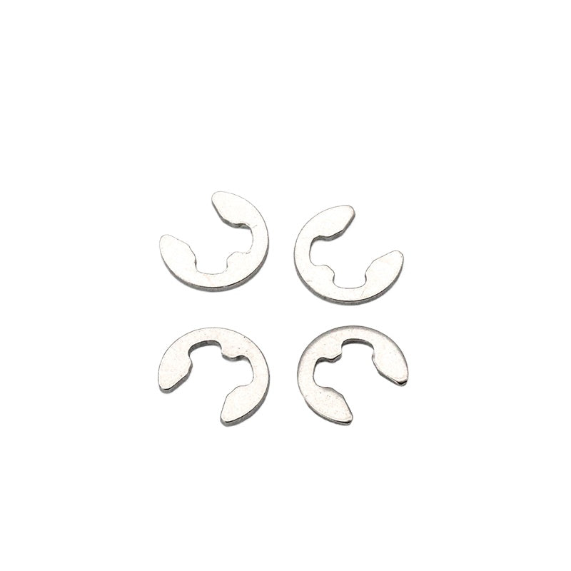 M1.2/M2/M3/M4/M5 E-Type Spring Snap Ring Set 304 Stainless Steel & Carbon Steel Black for Shaft Installation