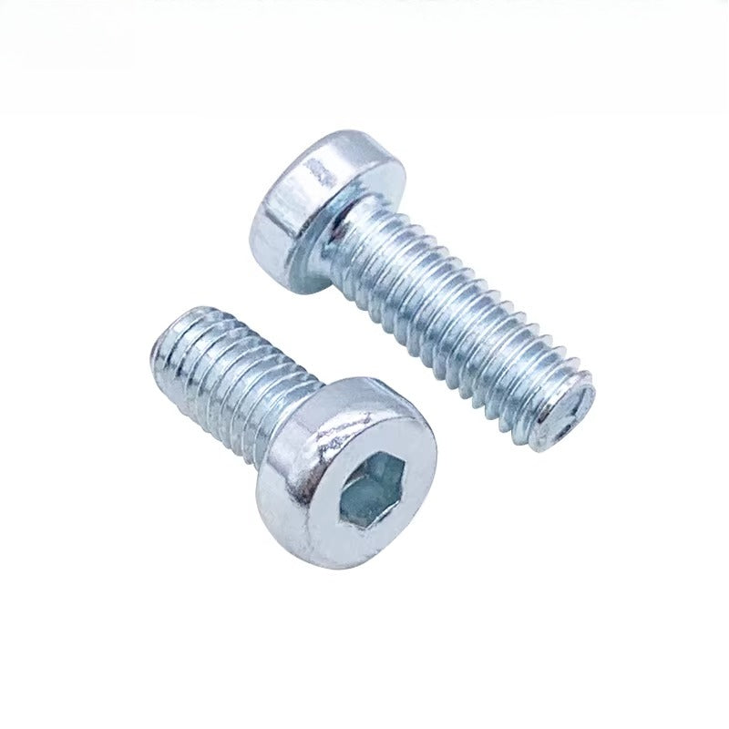 DIN7984 10.9 Grade Blue & White Zinc Screw M4 Hex Cup Head Short Thin Bolt