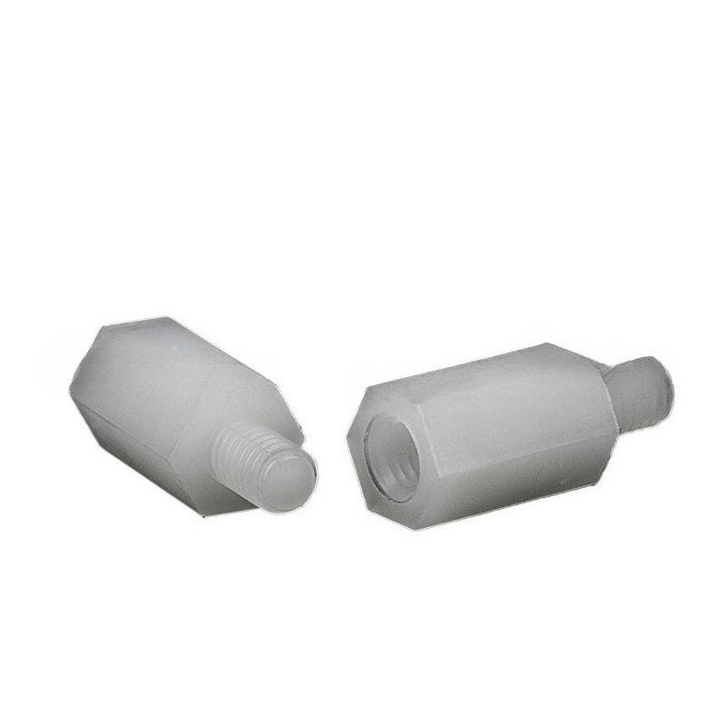 M2/M2.5/M3/M4 Nylon Single Pass Stud Plastic Stud Yin and Yang Isolation Column PC Isolation Interval Support Column for Electronic Circuit Boards