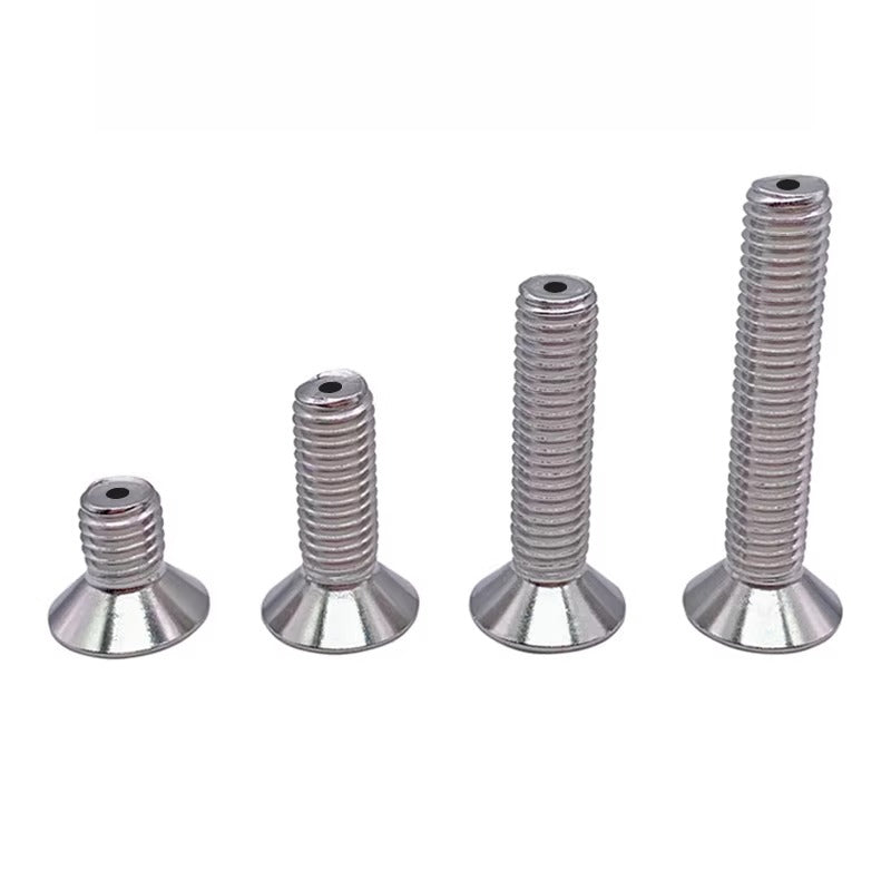 UNC/UNF 304/316 Stainless Steel Screw Hex Socket Countersunk Hollow Through-Hole Vacuum Exhaust Fastener