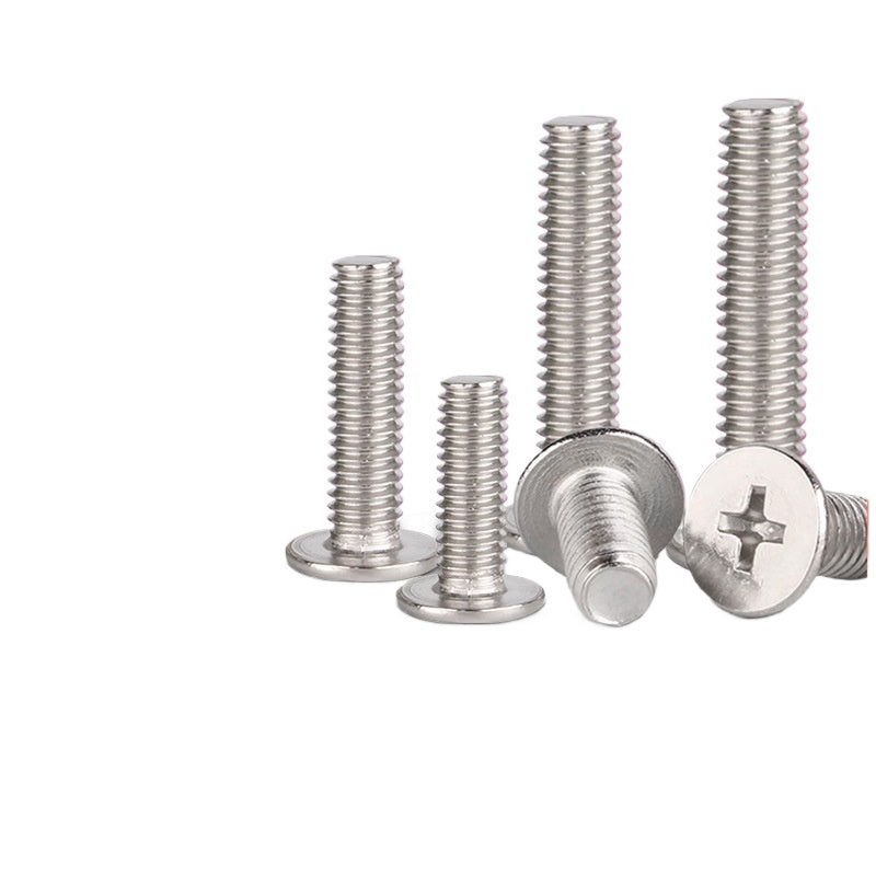 M3/M4/M5/M6  Galvanized Cross Large Flat Head Screw Thin Head Large Head Machine Screw Solid State Drive Flat Head Screw for Construction Projects