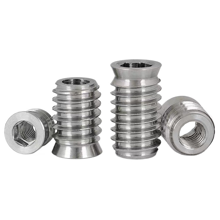 M4/M5 304 stainless steel inner and outer teeth embedded nuts inner hexagonal countersunk head nuts with media furniture nuts embedded parts for Woodworking & Furniture Repair