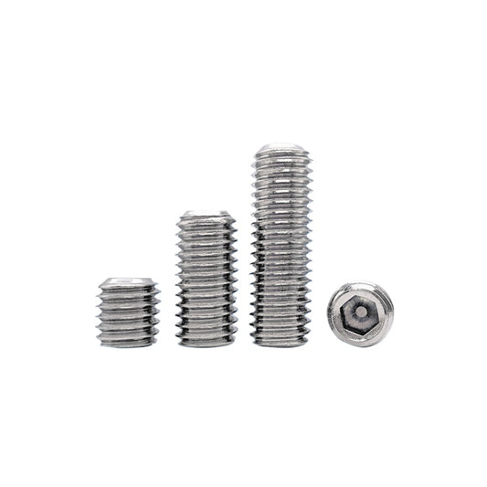 UNC/UNF Stainless Stee Set Screw Inch Headless Hex Socket Concave End Coarse/Fine Thread Screw