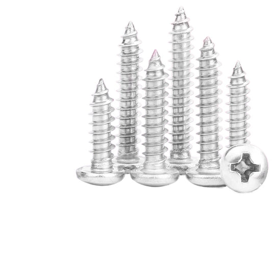 M1.6 M2 M3 M4 Nickel-Plated Cross Round/Pan Head Self-Tapping Screws Tip Tail Electronic Small Screws for Electronic Devices & DIY Electronics Assembly