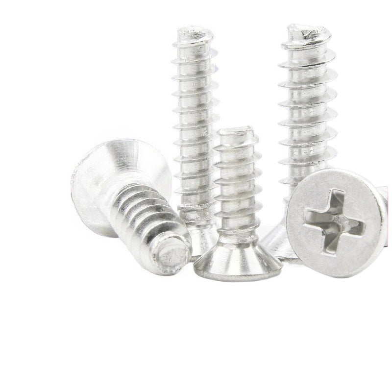 M1.5/M2 304 Stainless Steel Cross Flat Tail Self-Tapping Screws Countersunk Flat Head Fan Screws  for Small Electronics & Fan Installation
