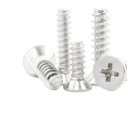 M1.5/M2 304 Stainless Steel Cross Flat Tail Self-Tapping Screws Countersunk Flat Head Fan Screws  for Small Electronics & Fan Installation