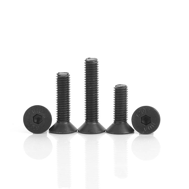 10.9 Grade High Strength Countersunk Head Hexagon Screws Black Flat Head Bolts for Industrial Machinery Assembly