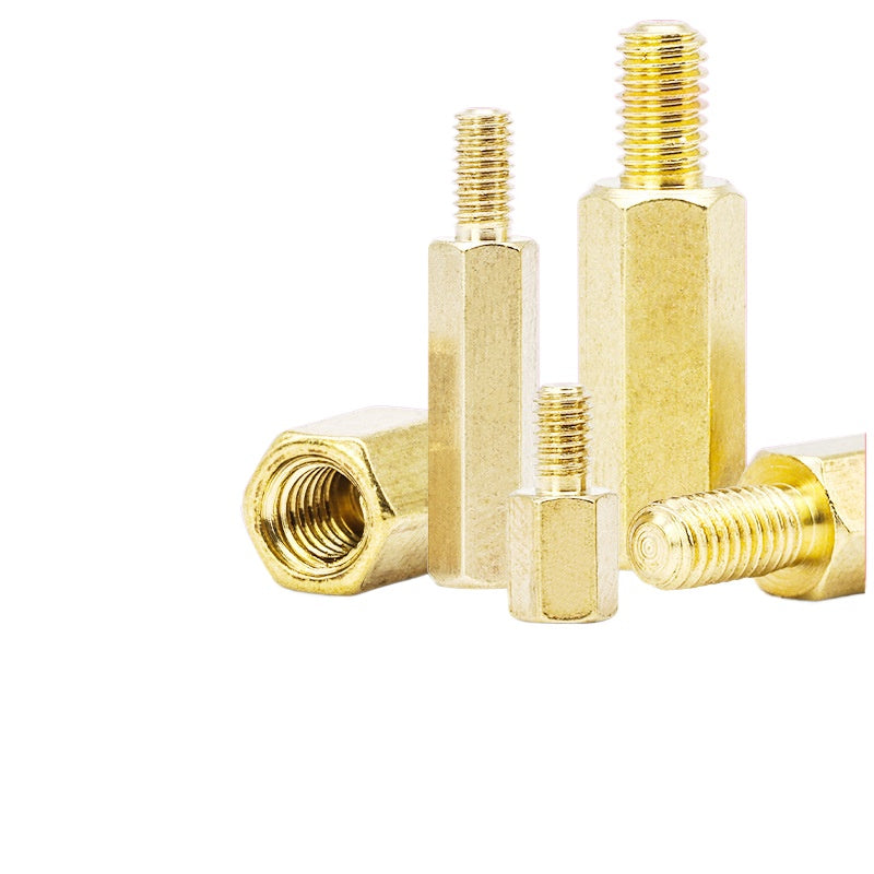 M3 Hexagonal copper column single pass copper stud pc circuit board main board terminal single head outer hexagonal support column isolation column