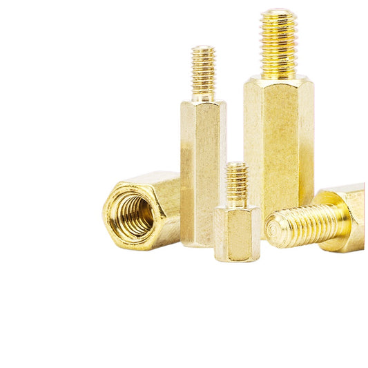 M3 Hexagonal copper column single pass copper stud pc circuit board main board terminal single head outer hexagonal support column isolation column