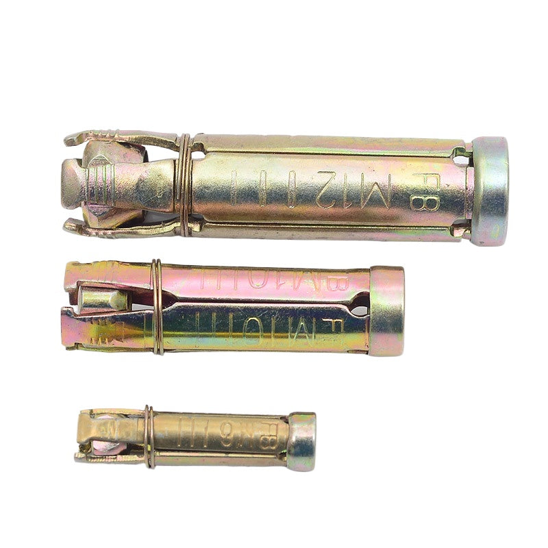 M6/M8/M10/M12 Colored zinc-plated four-piece gecko expansion pipe pull burst expansion bolt heavy-duty three or four-piece gecko  for Construction & Fixing
