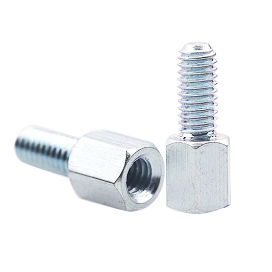 M3/M4/M6 Galvanized Iron Hexagon Single Head Stud External Teeth Yin Yang Isolation Column for Electronic Component Spacing & Connection