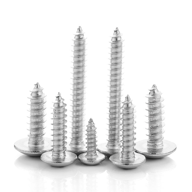 M2/M3/M4 Grade 4.8 Galvanized Cross Groove Large Flat Head Self-Tapping Screw Mushroom Head Self-Tapping Screw Umbrella Head Screw for Woodworking & Assembly