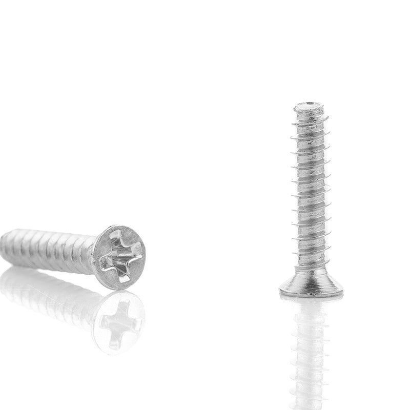 M1.5/M2 304 Stainless Steel Cross Flat Tail Self-Tapping Screws Countersunk Flat Head Fan Screws  for Small Electronics & Fan Installation