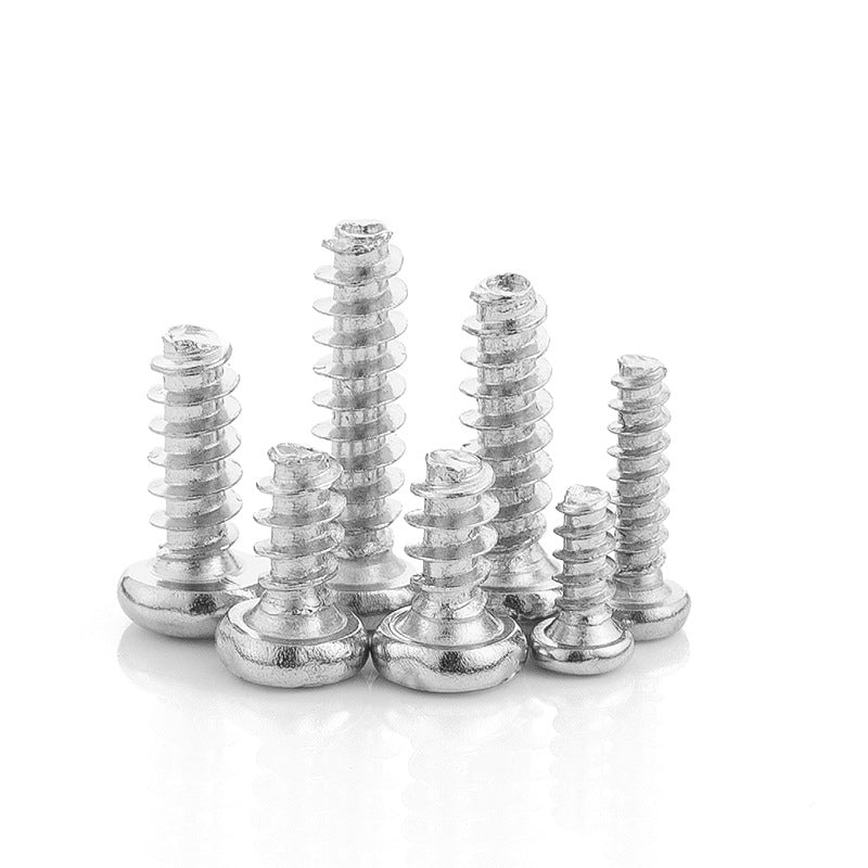 M2/M3/M4/M5 304 Stainless Steel Phillips Pan Head Flat Tail Self-Tapping Screws for Furniture & Electronics