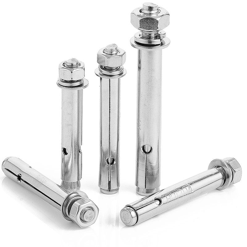 M6 M8 M10 304/201 Stainless Steel Expansion Screw Color Zinc Expansion Bolt Outer Hexagon Explosion Screw Peng Expansion for Construction & Fixing