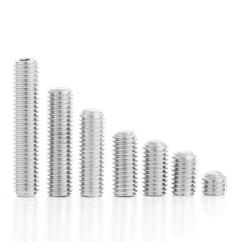 M2 M3 M6 M10 304 Stainless Steel Hex Socket Flat End Set Screws - Headless rice Screws for Machinery & Equipment Fixing