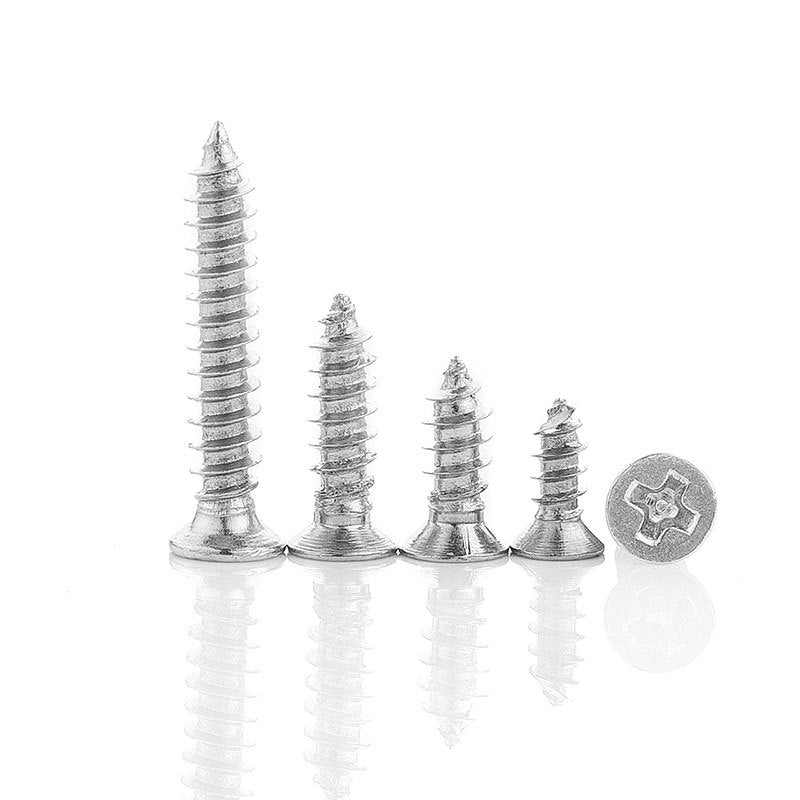 M1.2M1.4 Nickel-plated cross flat head self-tapping small screw Cross slot countersunk head self-tapping screw Electronic small screw  for Electronics & Small Devices