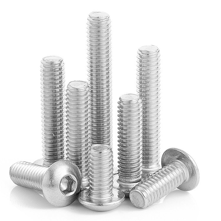 UNC 304 Stainless Steel Semicircle Head Hexagon Screws for Furniture & Mechanical Repair