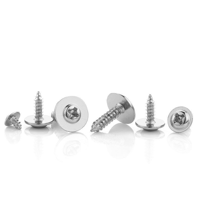 M2 M2.6 M3 M4 304 Stainless Steel Phillips Round Head with Pad Self-Tapping Screws for Electronics and Furniture Assembly