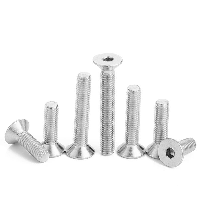 M5/M6/M10/M12 201 stainless steel countersunk head hexagon screw flat head hexagon bolt flat cup machine screw for Furniture & Machinery
