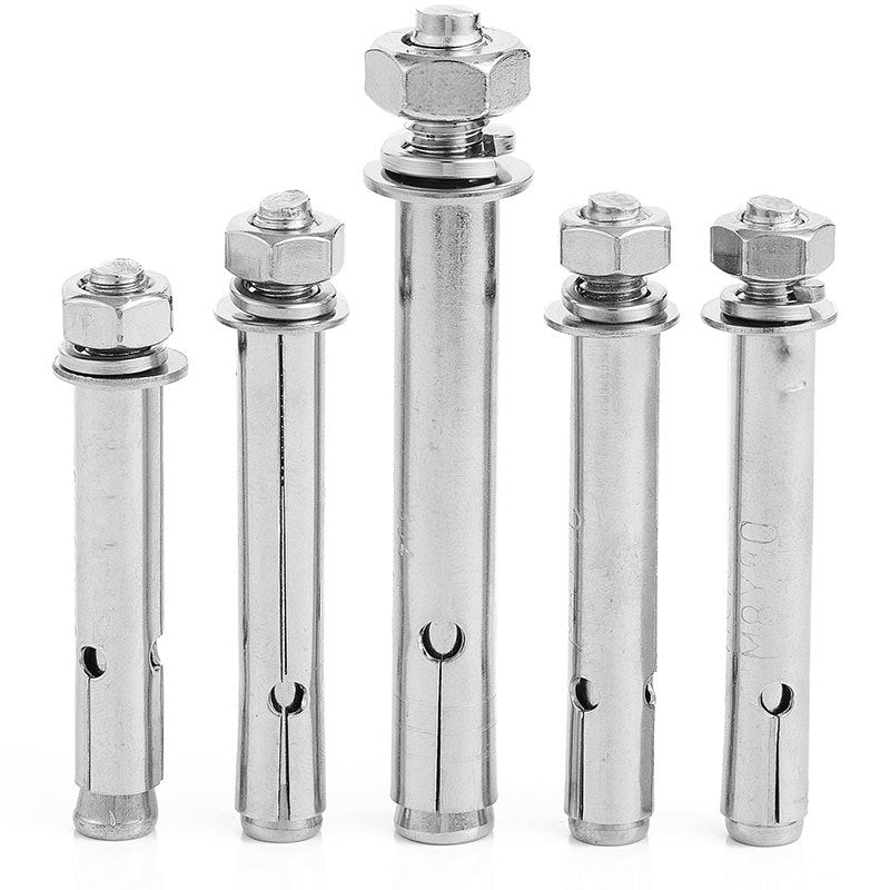 M6 M8 M10 304/201 Stainless Steel Expansion Screw Color Zinc Expansion Bolt Outer Hexagon Explosion Screw Peng Expansion for Construction & Fixing