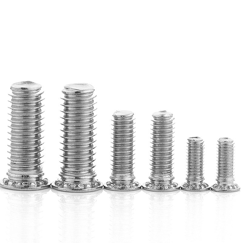 M3/M5/M6/M8 304 stainless steel press riveting screw flat head press riveting screw flat round head platen bolt press rivet for Sheet Metal & Electronics