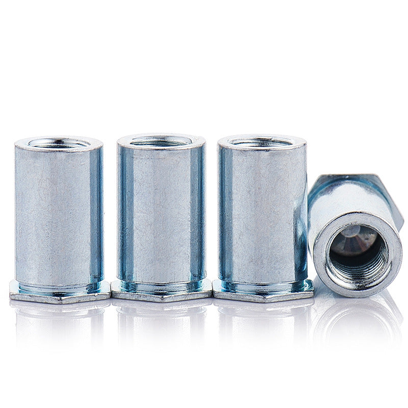 M3M4  BSO Carbon steel blue and white zinc blind hole riveting screw column riveting nut column internal thread riveting part hexagonal stud  for Hardware Fabrication