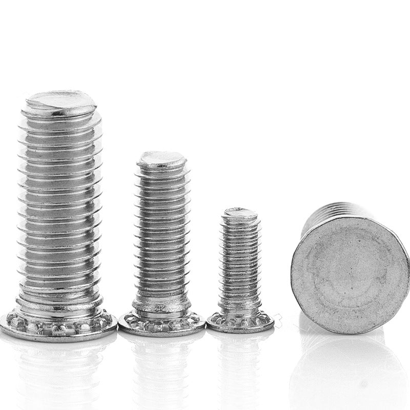 M3/M5/M6/M8 304 stainless steel press riveting screw flat head press riveting screw flat round head platen bolt press rivet for Sheet Metal & Electronics