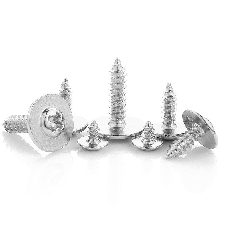 M1.4/M2/M3/M5 Carbon steel galvanized cross pan head with pad self-tapping screws round head with meson screws  for Home Decoration & Panel Installation